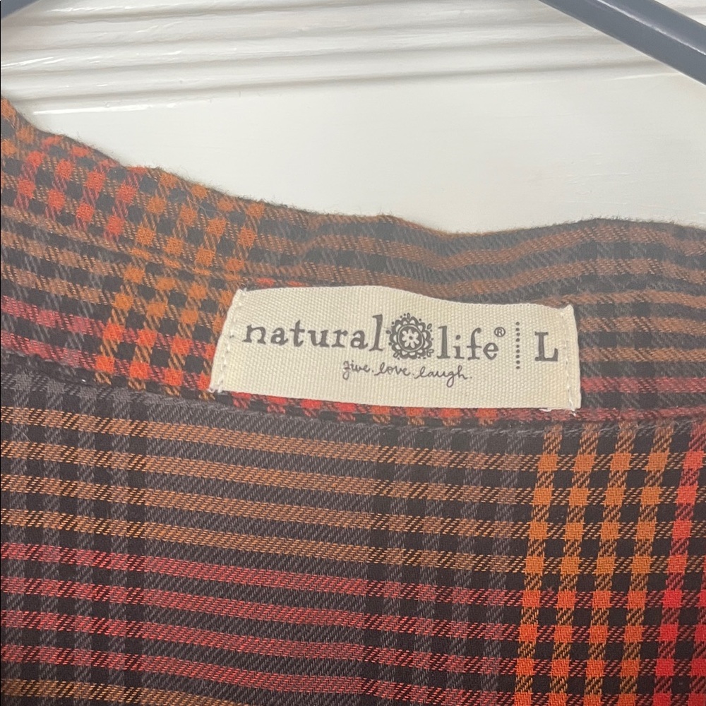 Natural Life Plaid Flannel Midi Dress - Picture 3 of 3